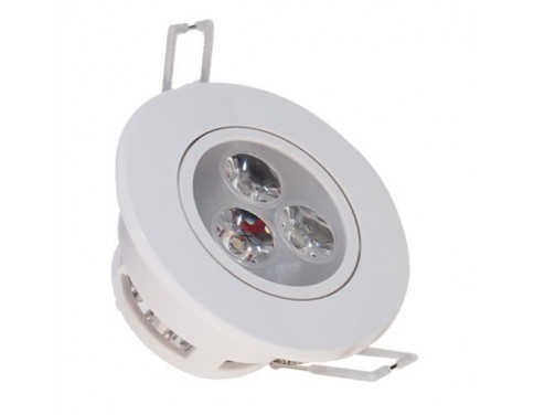 110-240V AC 3 Watt High Power Decorative Recessed LED Ceiling Light Cabinet Spot Down Lamp Cool White